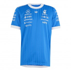 Фланелка adidas Originals x Mercedes AMG Petronas Formula 1 Team Blue Wonder Driver Jersey - Blue//White фланелка,мъжки,тениски,adidas,originals,x,mercedes,amg,petronas,formula,1,team,blue,wonder,driver,jersey,blue,white
