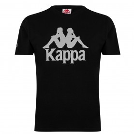 kappa,authentic,logo,t,shirt,mens,black,005