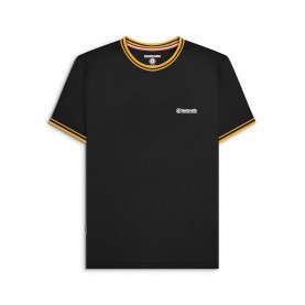 Тениска Lambretta Mens Twin Tip Pique T-Shirt - Black тениска,мъжки,горнища,размер+,lambretta,men,s,twin,tip,pique,t,shirt,black
