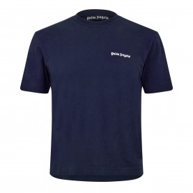 Тениска Palm Angels Logo T-Shirt - Navy тениска,мъжки,тениски,palm,angels,logo,t,shirt,navy