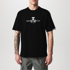 тениска,мъжки,тениски,aape,universe,t,shirt,black