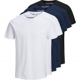 мъжка,тениска,облекла,на,разпродажба,мъжки,тениски,jack,and,jones,basic,5,pack,t,shirt,mens,wht,nvy,blk