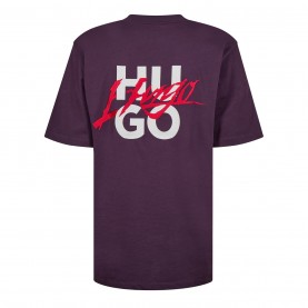 тениска,облекла,на,разпродажба,мъжки,тениски,hugo,logo,print,relaxed,fit,t,shirt,open,purple