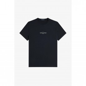 Тениска Fred Perry Embroidered Logo T Shirt - Navy 248 тениска,мъжки,тениски,fred,perry,embroidered,logo,t,shirt,navy,248