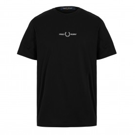 Тениска Fred Perry Embroidered Logo T Shirt - Black 102 тениска,мъжки,тениски,fred,perry,embroidered,logo,t,shirt,black,102