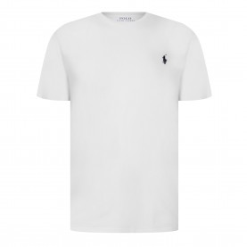 Тениска Polo Ralph Lauren Mens Regular Fit Short Sleeve T-Shirt - White/Navy тениска,мъжки,тениски,polo,ralph,lauren,mens,regular,fit,short,sleeve,t,shirt,white,navy