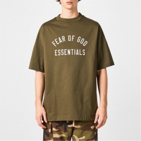 фланелка,облекла,на,разпродажба,мъжки,тениски,fear,of,god,essentials,jersey,crewneck,tee,military