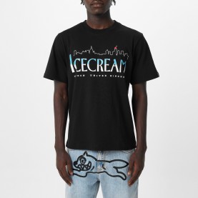 Тениска ICECREAM Cityscape T-Shirt - BLACK тениска,мъжки,тениски,icecream,cityscape,t,shirt,black