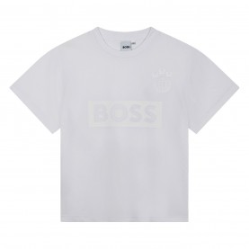 юношеска,тениска,детски,облекла,boss,logo,t,shirt,juniors,white,10p