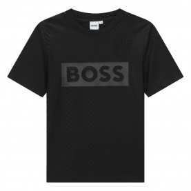 тениска,детски,3/4,панталони,boss,kids',logo,t,shirt,black,09b