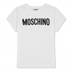 юношеска,тениска,детски,3/4,панталони,moschino,logo,t,shirt,junior,white,10101