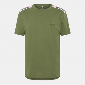 Тениска Moschino Tape T Shirt - Green тениска,мъжки,тениски,moschino,tape,t,shirt,green