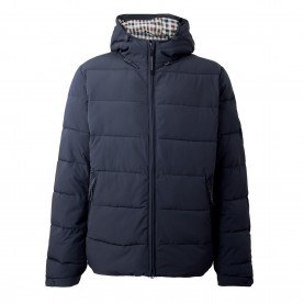 Яке Aquascutum Mens Check Hood Reversible Medium Puffer Jacket - Navy 11 яке,aquascutum,men,s,check,hood,reversible,medium,puffer,jacket,navy,11