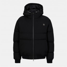 яке,мъжки,якета,hugo,men's,down,hooded,short,puffer,jacket,black