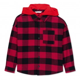 юношески,суичър,детски,облекла,palm,angels,check,overshirt,hoodie,juniors,red,black