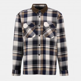 Риза с дълъг ръкав Barbour Mens Grasmoor Check Pattern Corduroy Collar Long Sleeve Overshirt - Navy NY91 риза,с,дълъг,ръкав,мъжки,якета,мъжки,ежедневни,облекла,barbour,men,s,grasmoor,check,pattern,corduroy,collar,long,sleeve,overshirt,navy,ny91