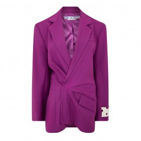 рокля,дамски,якета,и,палта,off,white,short,blazer,dress,fuchsia