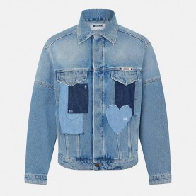 Яке Moschino Mens Denim Structured Fit Jacket - Blue яке,мъжки,якета,moschino,men,s,denim,structured,fit,jacket,blue