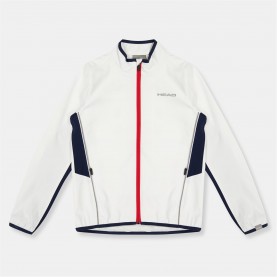 Яке HEAD Club Jacket B Jn99 - White яке,дрехи,за,училище,тенис,в,училище,детски,якета,и,палта,детско,облекло,за,тенис,детски,3/4,панталони,бадминтон,бадминтон,облекла,облекла,за,хокей,падел,т