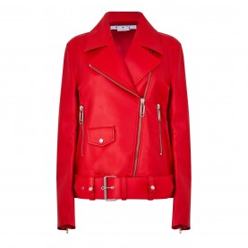 яке,дамски,якета,и,палта,off,white,leather,biker,jacket,red,white
