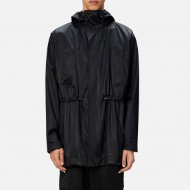 Rains Mens Bold Long Trench Coat - Black Grain мъжки,якета,мъжки,ежедневни,облекла,rains,men,s,bold,long,trench,coat,black,grain