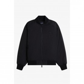 Яке Fred Perry Mens Canvas Bomber Regular Fit Jacket - Black 102 яке,fred,perry,men,s,canvas,bomber,regular,fit,jacket,black,102