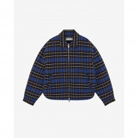 Cole Buxton Mens Cotton Oversized-Fit Overshirt - Blue/Black cole,buxton,men,s,cotton,oversized,fit,overshirt,blue,black