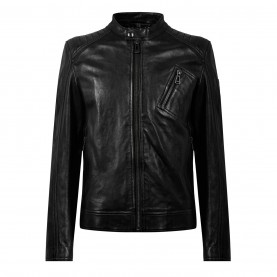 яке,облекла,на,разпродажба,мъжки,якета,belstaff,men's,v,racer,water,repellent,leather,long,sleeve,slim,fit,leather,jacket,black
