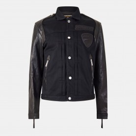Яке DSquared2 Mens Leather Slim Fit Jacket - Black яке,мъжки,якета,dsquared2,men,s,leather,slim,fit,jacket,black
