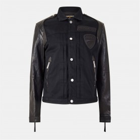 яке,облекла,на,разпродажба,мъжки,якета,dsquared2,men's,leather,slim,fit,jacket,black