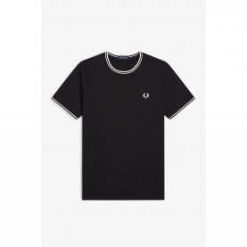 Тениска Fred Perry Twin Tipped T-Shirt - Black 102 тениска,мъжки,тениски,fred,perry,twin,tipped,t,shirt,black,102