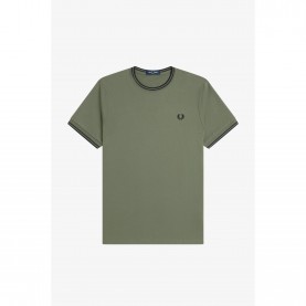 Тениска Fred Perry Twin Tipped T-Shirt - Wrth Grn Z50 тениска,мъжки,тениски,fred,perry,twin,tipped,t,shirt,wrth,grn,z50