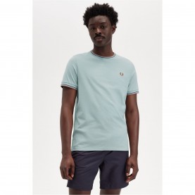 тениска,облекла,на,разпродажба,мъжки,тениски,fred,perry,twin,tipped,t,shirt,silver,blue,y26