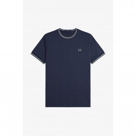 Тениска Fred Perry Twin Tipped T-Shirt - Dk Airforce Z47 тениска,мъжки,тениски,fred,perry,twin,tipped,t,shirt,dk,airforce,z47