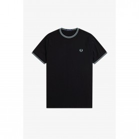 Тениска Fred Perry Twin Tipped T-Shirt - Black Q46 тениска,мъжки,тениски,fred,perry,twin,tipped,t,shirt,black,q46