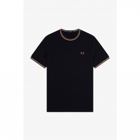 Тениска Fred Perry Twin Tipped T-Shirt - Black P69 тениска,мъжки,тениски,fred,perry,twin,tipped,t,shirt,black,p69