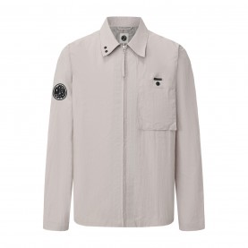 Pretty Green Heaton Overshirt Mens - Light Grey pretty,green,heaton,overshirt,mens,light,grey