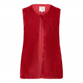 елек,дамски,якета,и,палта,yumi,yumi,red,faux,fur,gilet,red