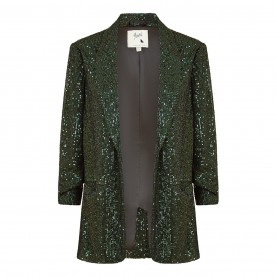 сако,дамски,якета,и,палта,yumi,yumi,green,sequin,blazer,with,pockets,dark,green