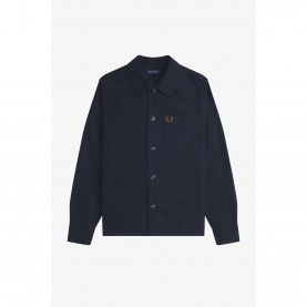 риза,с,дълъг,ръкав,мъжки,якета,fred,perry,men,s,brushed,twill,cotton,long,sleeve,overshirt,navy,608