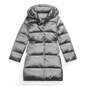 Яке Polo Ralph Lauren Kids Insulated Water Resistant Long Puffer Jacket - Channel Grey яке,polo,ralph,lauren,kids,insulated,water,resistant,long,puffer,jacket,channel,grey