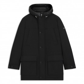 Анорак Boss Mens H-Detoni Hooded Long Sleeve Button Parka - Black 001 анорак,мъжки,якета,boss,men,s,h,detoni,hooded,long,sleeve,button,parka,black,001