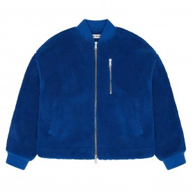 Яке Cole Buxton Mens Wool Long Sleeve Bomber Jacket - Cobalt Blue яке,cole,buxton,men,s,wool,long,sleeve,bomber,jacket,cobalt,blue
