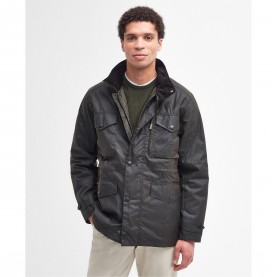 Яке Barbour Mens Sapper Cotton Concealed Hood Wax Jacket - Olive/Classic яке,barbour,men,s,sapper,cotton,concealed,hood,wax,jacket,olive,classic
