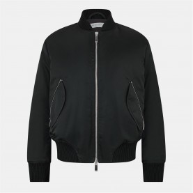 яке,мъжки,якета,off,white,men's,front,zip,bomber,jacket,black