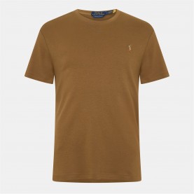 тениска,облекла,на,разпродажба,мъжки,тениски,polo,ralph,lauren,men's,regular,fit,pima,t,shirt,nature,brown