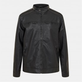 яке,облекла,на,разпродажба,мъжки,якета,brave,soul,men's,faux,leather,long,sleeve,jacket,black