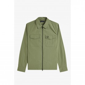 риза,с,дълъг,ръкав,мъжки,якета,fred,perry,men,s,long,sleeve,zip,overshirt,olive,mint,x88