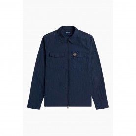 Риза с дълъг ръкав Fred Perry Mens Long Sleeve Zip Overshirt - Navy 311 риза,с,дълъг,ръкав,мъжки,якета,fred,perry,men,s,long,sleeve,zip,overshirt,navy,311