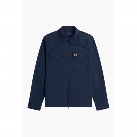 риза,с,дълъг,ръкав,облекла,на,разпродажба,мъжки,якета,fred,perry,men's,long,sleeve,zip,overshirt,navy,311